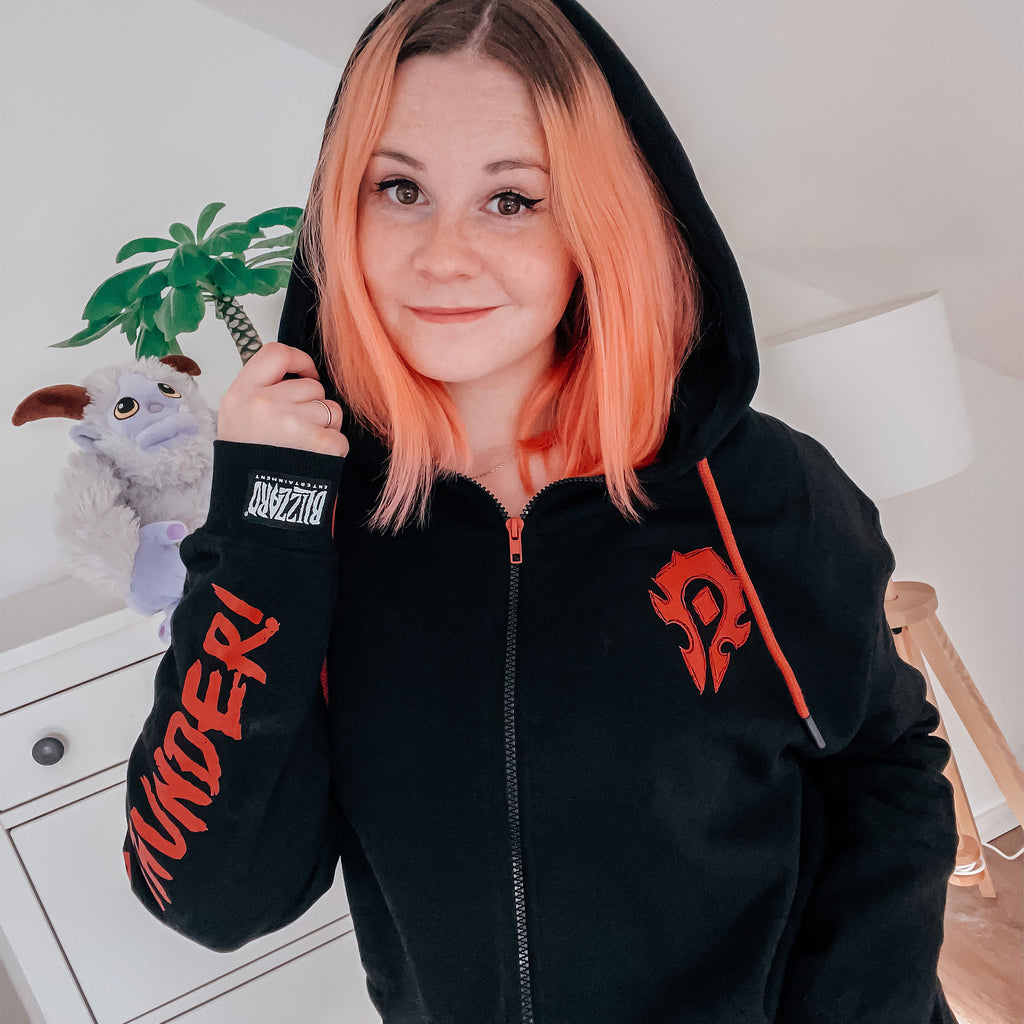 Produktbild World of Warcraft - Blood & Thunder Horde Logo Kapuzenjacke schwarz