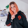 Produktbild World of Warcraft - Blood & Thunder Horde Logo Kapuzenjacke schwarz