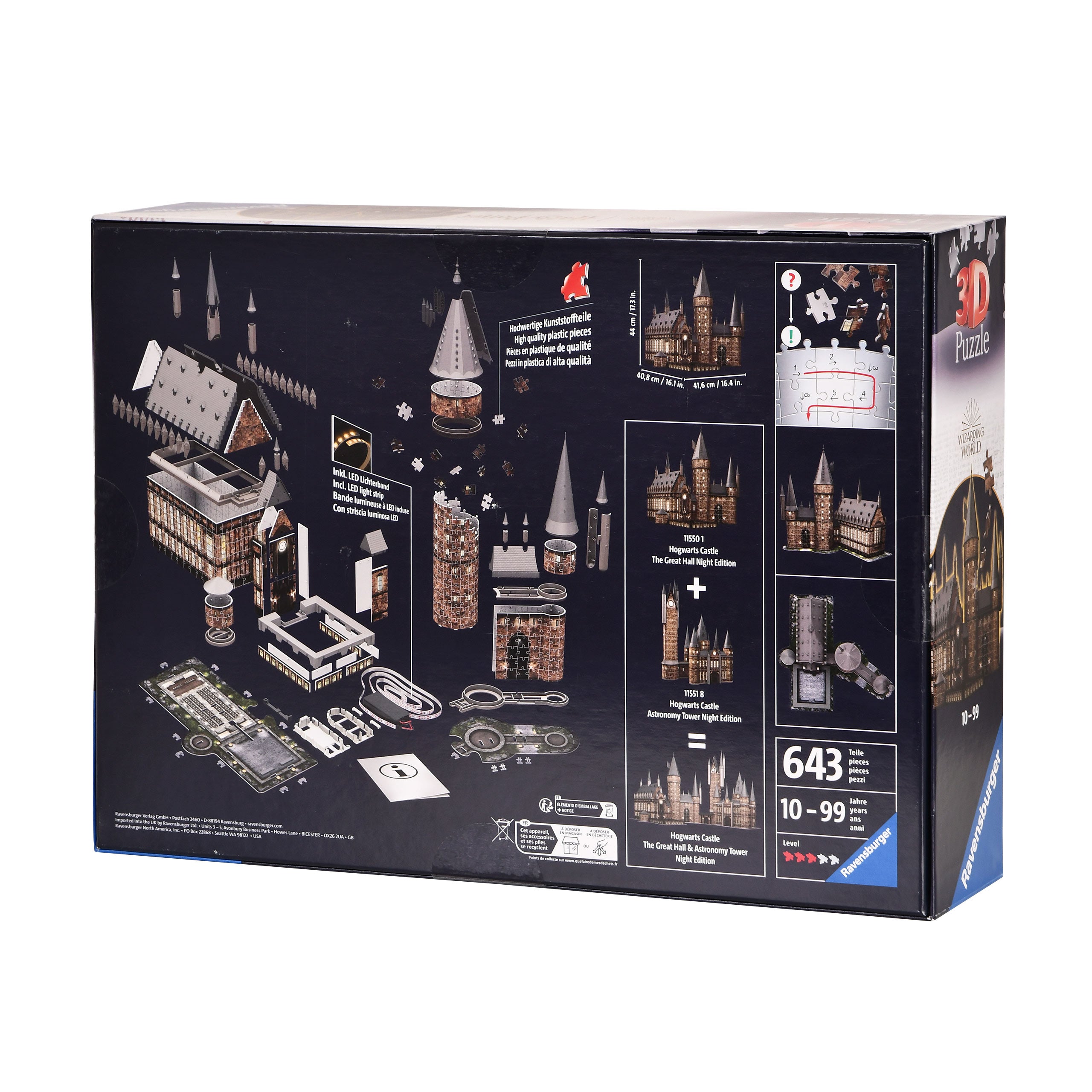 Produktbild Hogwarts Schloss Die Große Halle 3D Puzzle mit Beleuchtung - Harry Potter