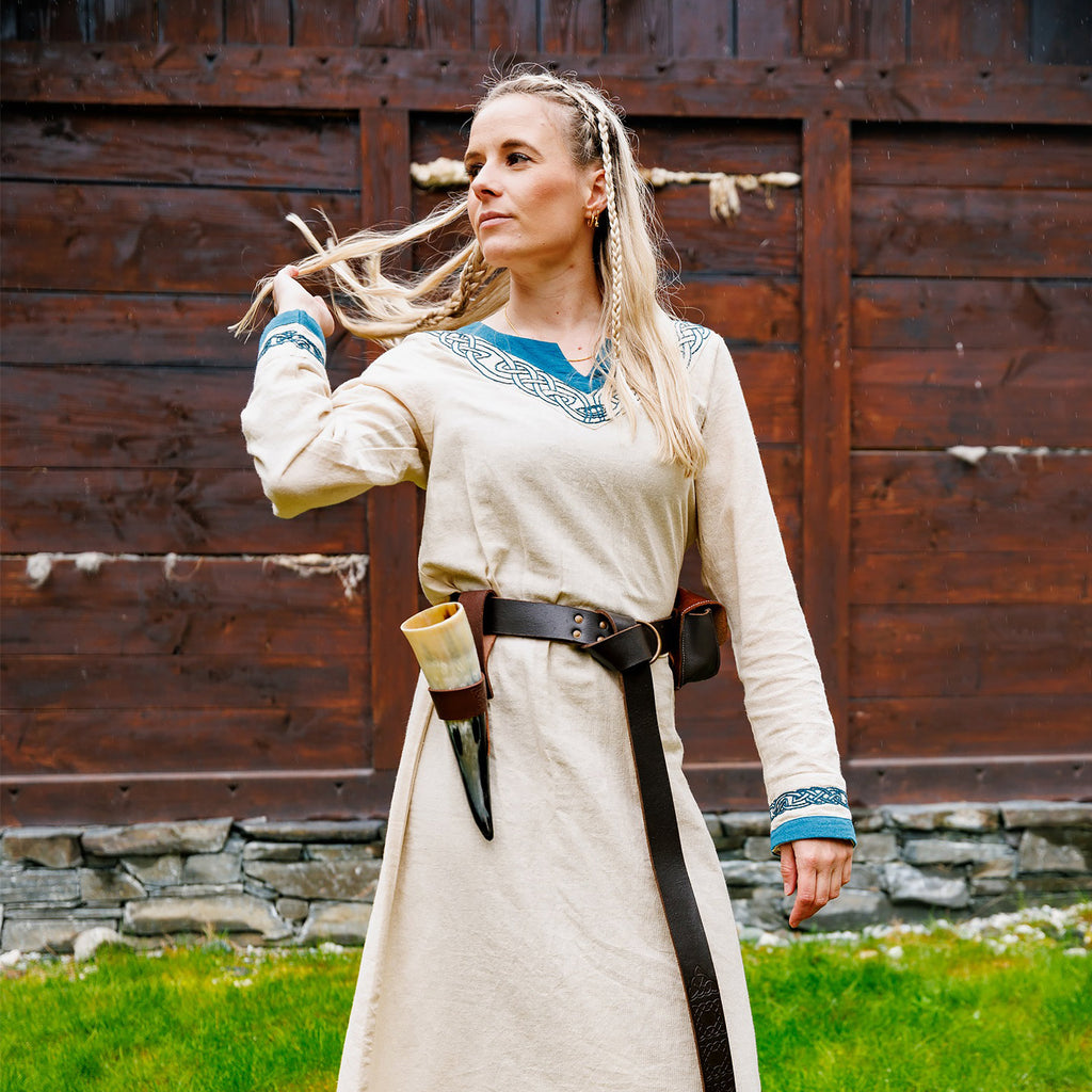 Produktbild Wikinger Kleid Lagertha beige-blau
