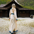 Produktbild Wikinger Kleid Lagertha beige-blau