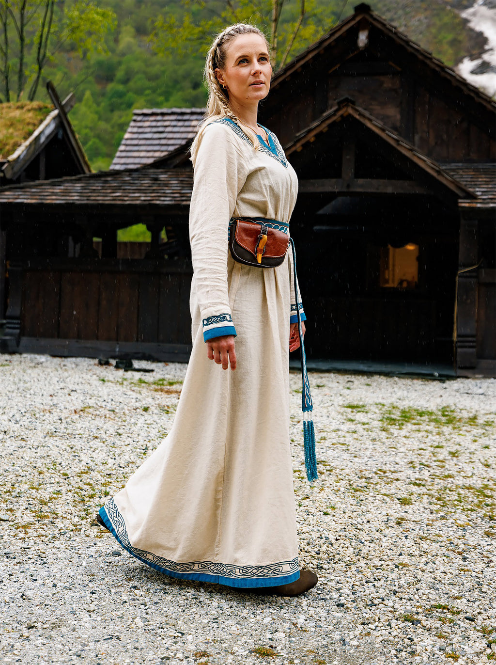Produktbild Wikinger Kleid Lagertha beige-blau