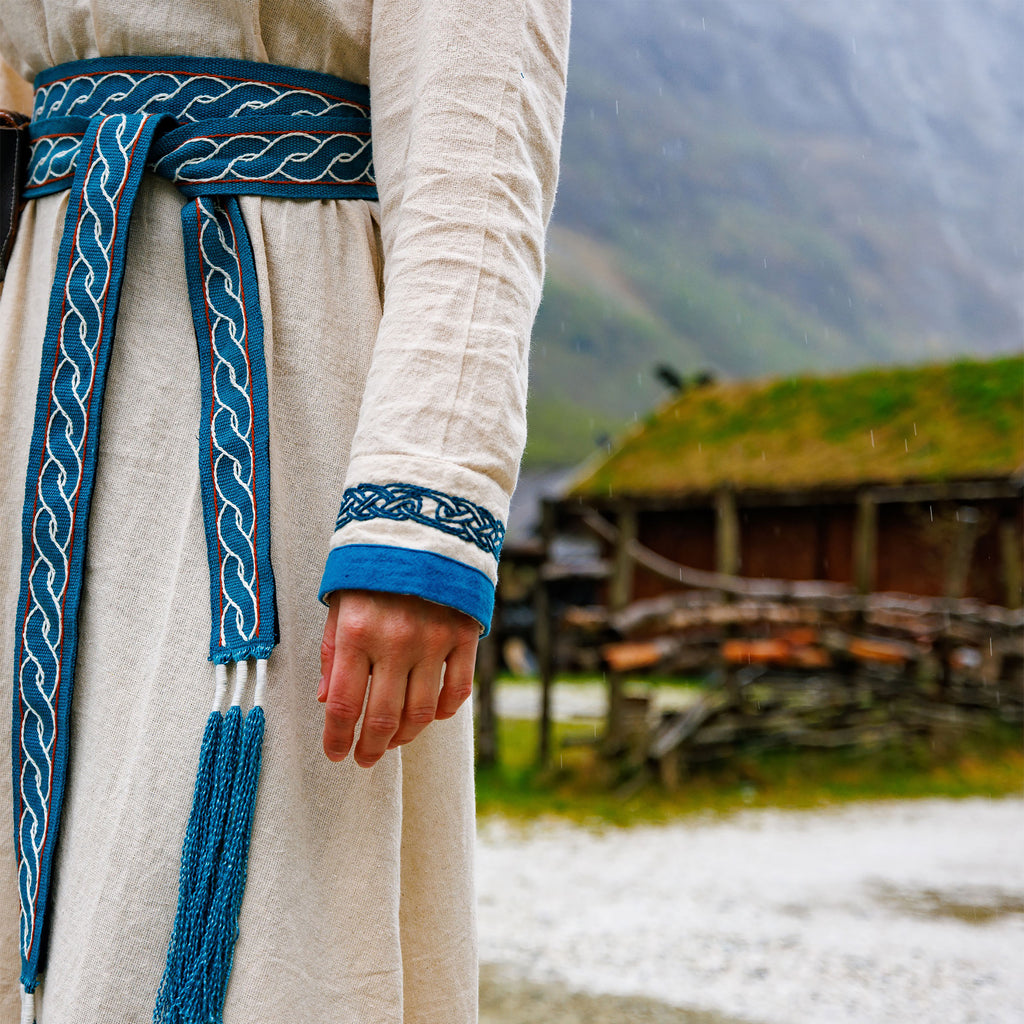 Produktbild Wikinger Kleid Lagertha beige-blau