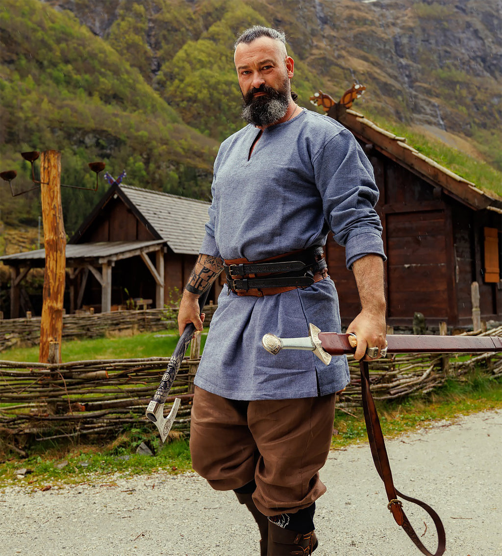 Produktbild Wikinger Tunika Torsten blau-grau