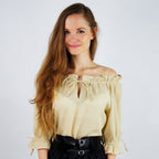 Produktbild Mittelalter Bluse Kurzarm Vera hanf