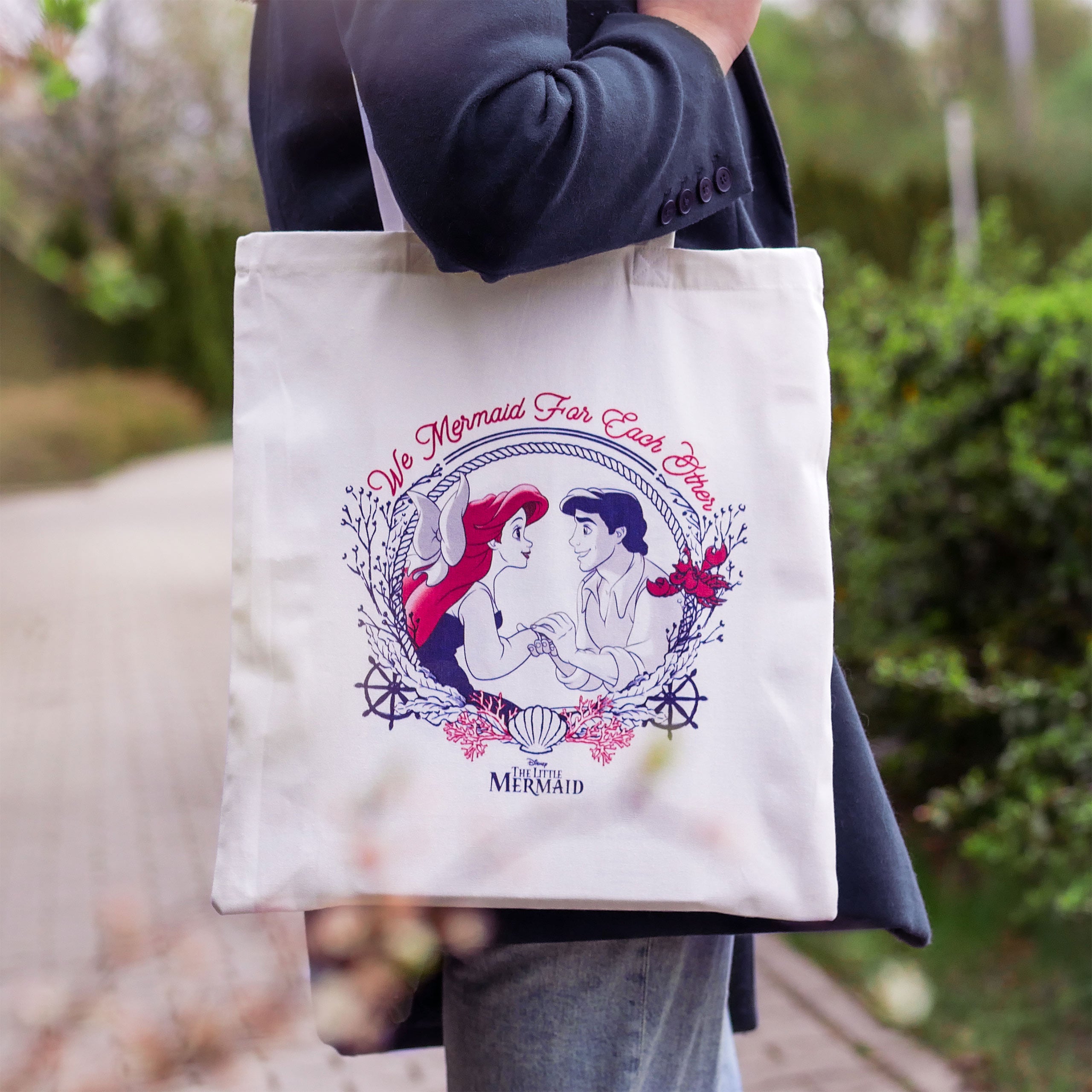Produktbild Arielle - We Mermaid for Each Other Jutebeutel weiß