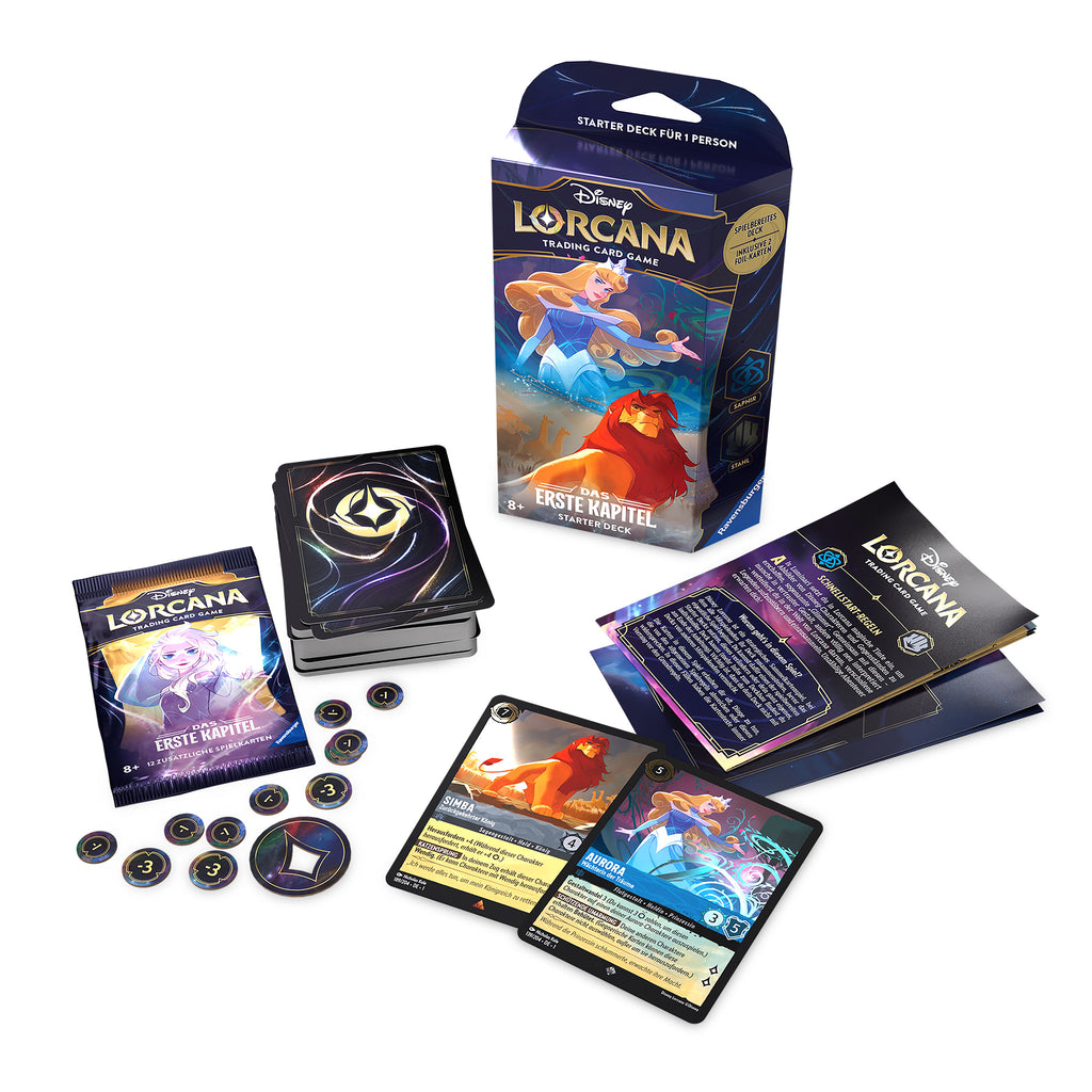 Produktbild Disney Lorcana Saphir und Stahl Starterset - Das Erste Kapitel Trading Card Game