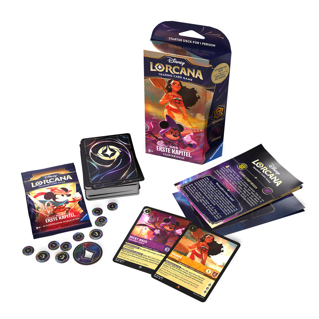 Produktbild Disney Lorcana Bernstein und Amethyst Starterset - Das Erste Kapitel Trading Card Game