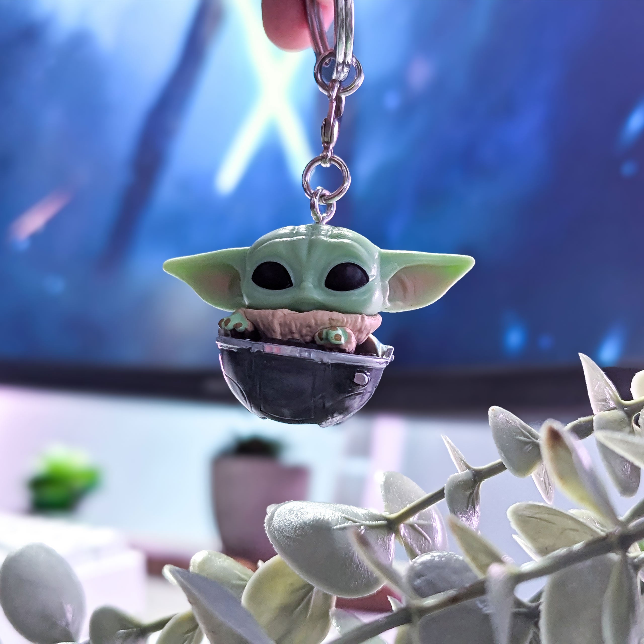 Produktbild Grogu im Kinderwagen Funko Pop Schlüsselanhänger - Star Wars The Mandalorian