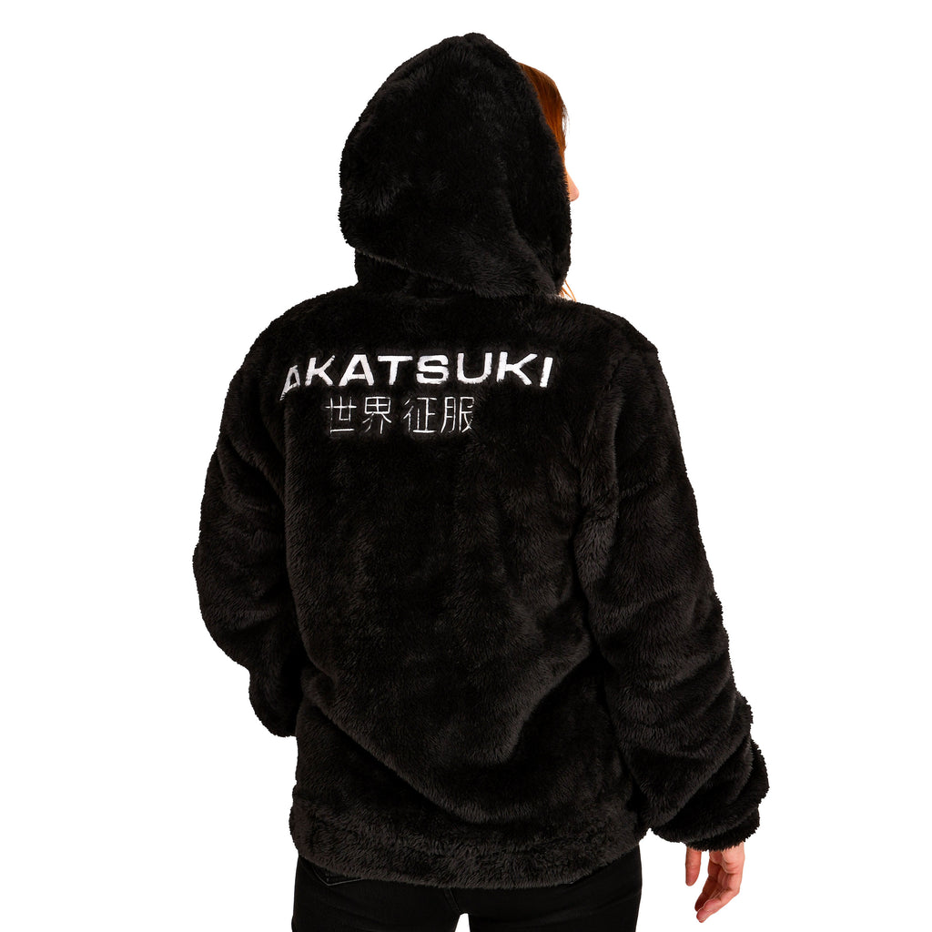 Produktbild Naruto - Akatsuki Plüsch Jacke mit Kapuze schwarz
