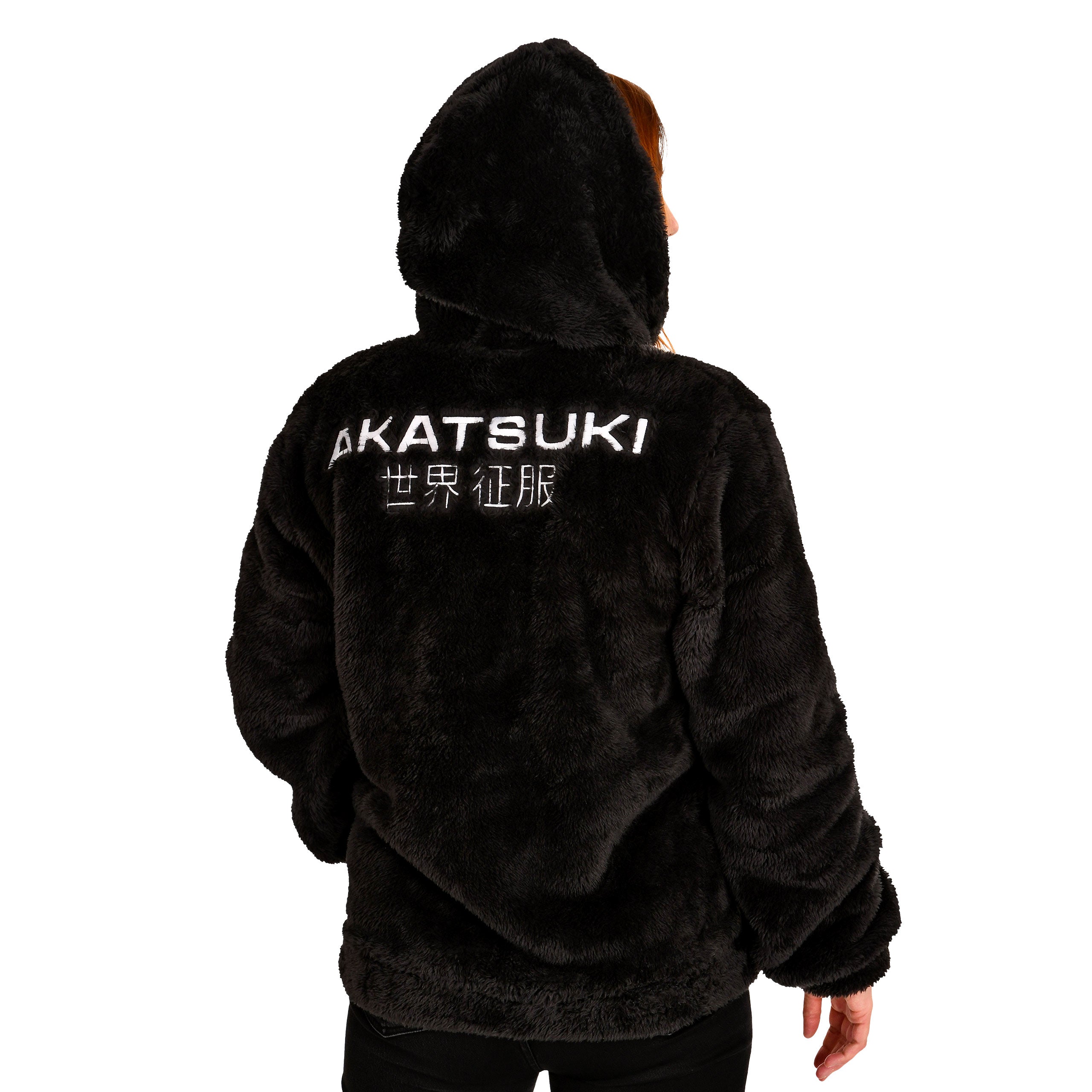 Produktbild Naruto - Akatsuki Plüsch Jacke mit Kapuze schwarz
