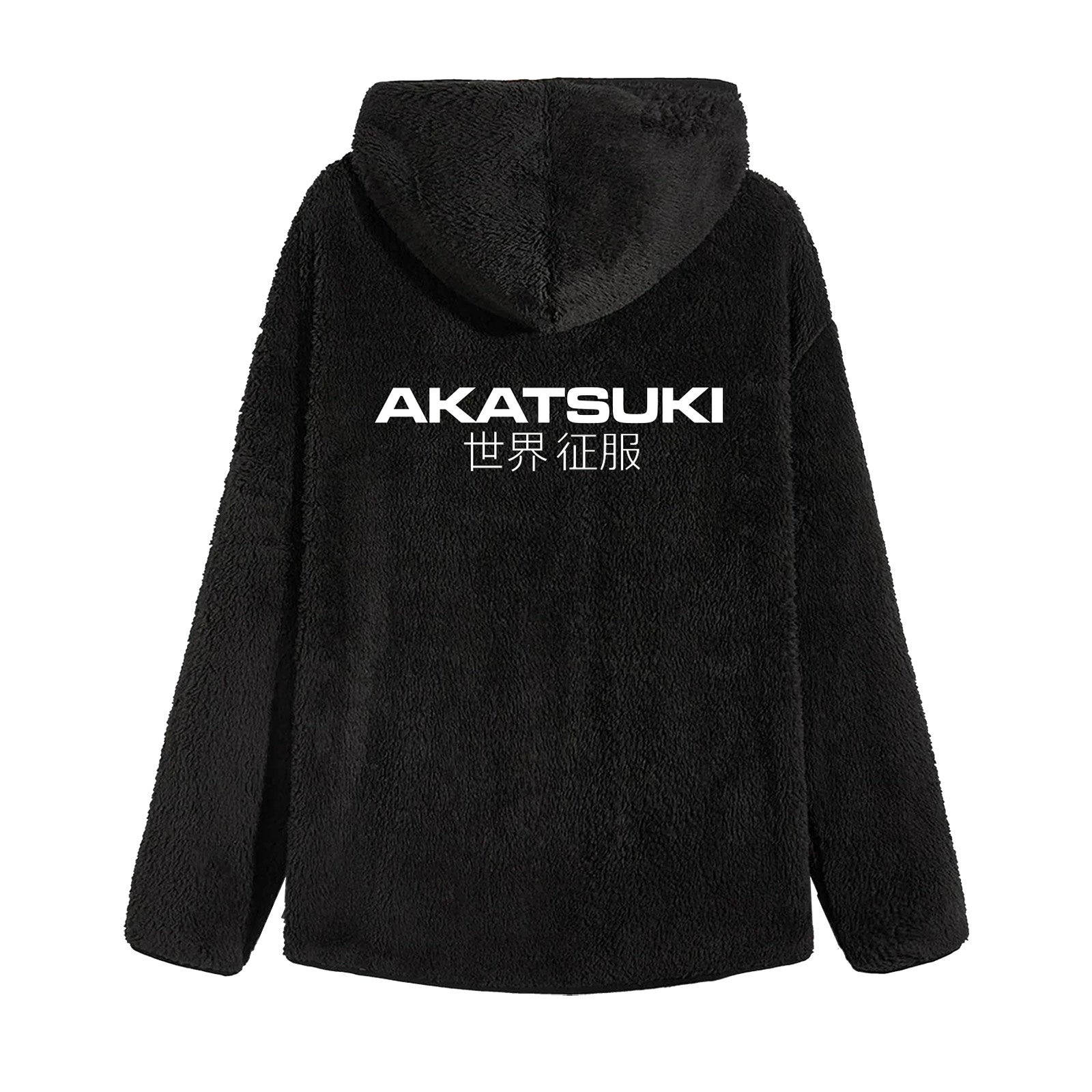 Produktbild Naruto - Akatsuki Plüsch Jacke mit Kapuze schwarz