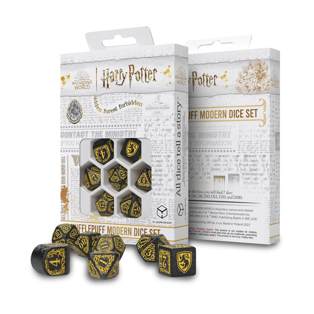 Produktbild Harry Potter - Hufflepuff RPG Würfel Set 7tlg schwarz