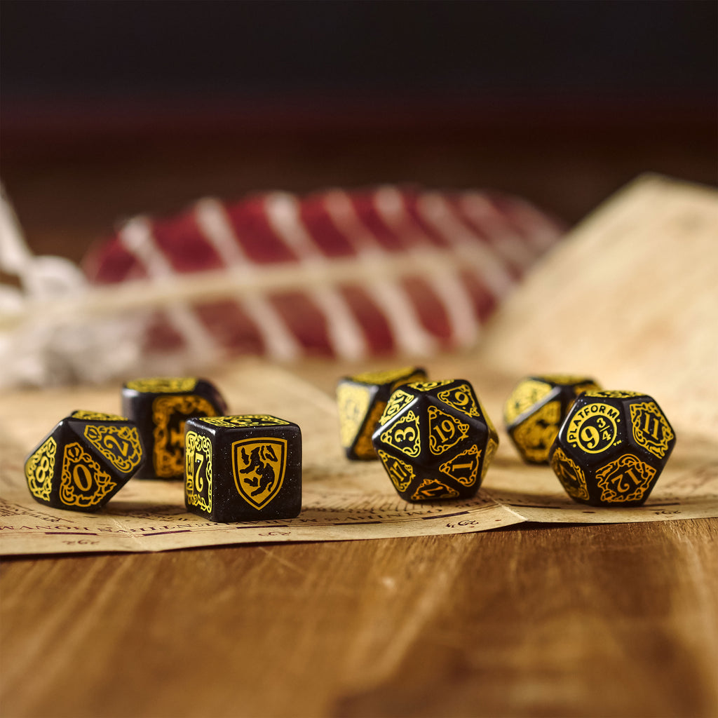 Produktbild Harry Potter - Hufflepuff RPG Würfel Set 7tlg schwarz