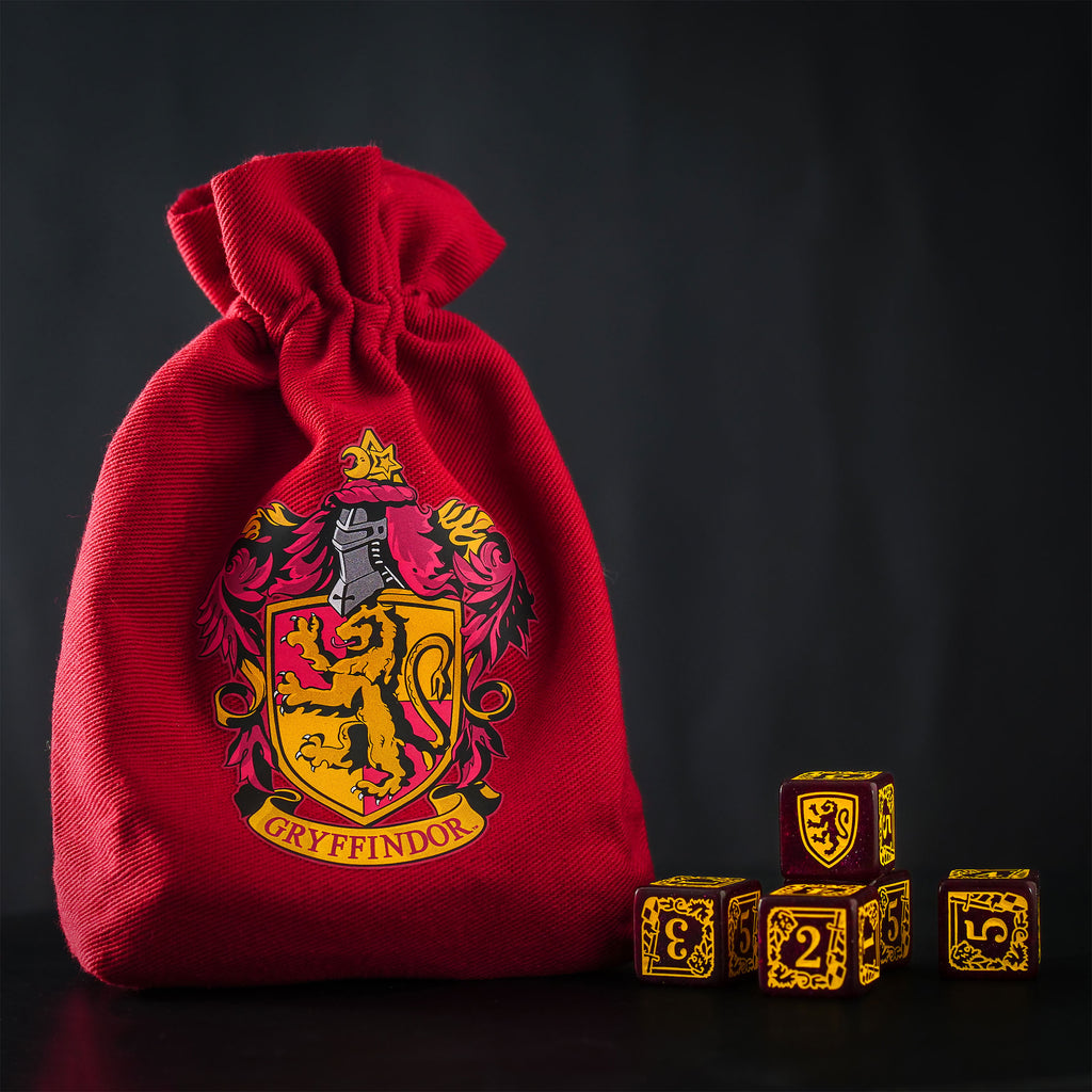 Produktbild Harry Potter - Gryffindor RPG Würfel Set 5tlg mit Würfelbeutel rot
