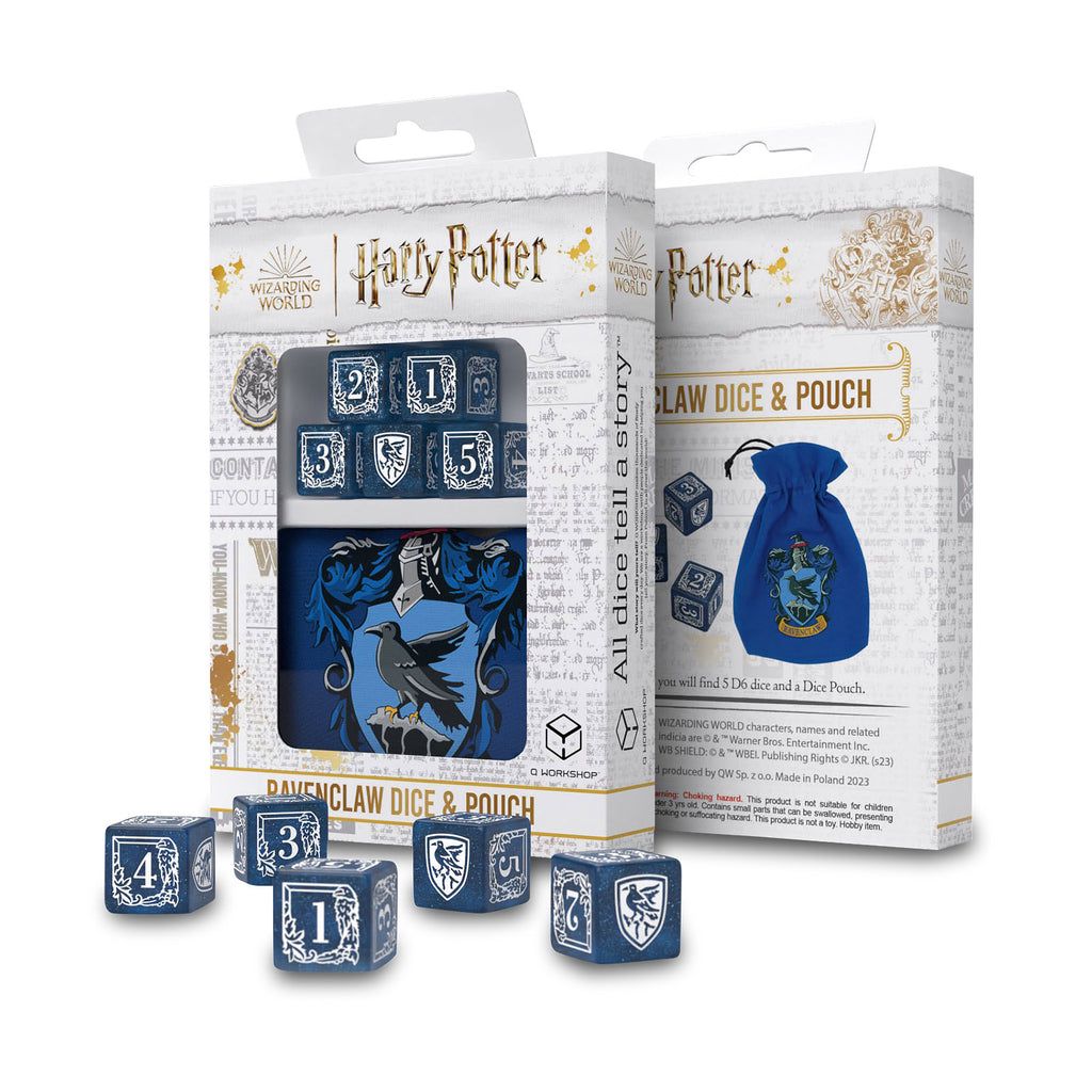 Produktbild Harry Potter - Ravenclaw RPG Würfel Set 5tlg mit Würfelbeutel blau