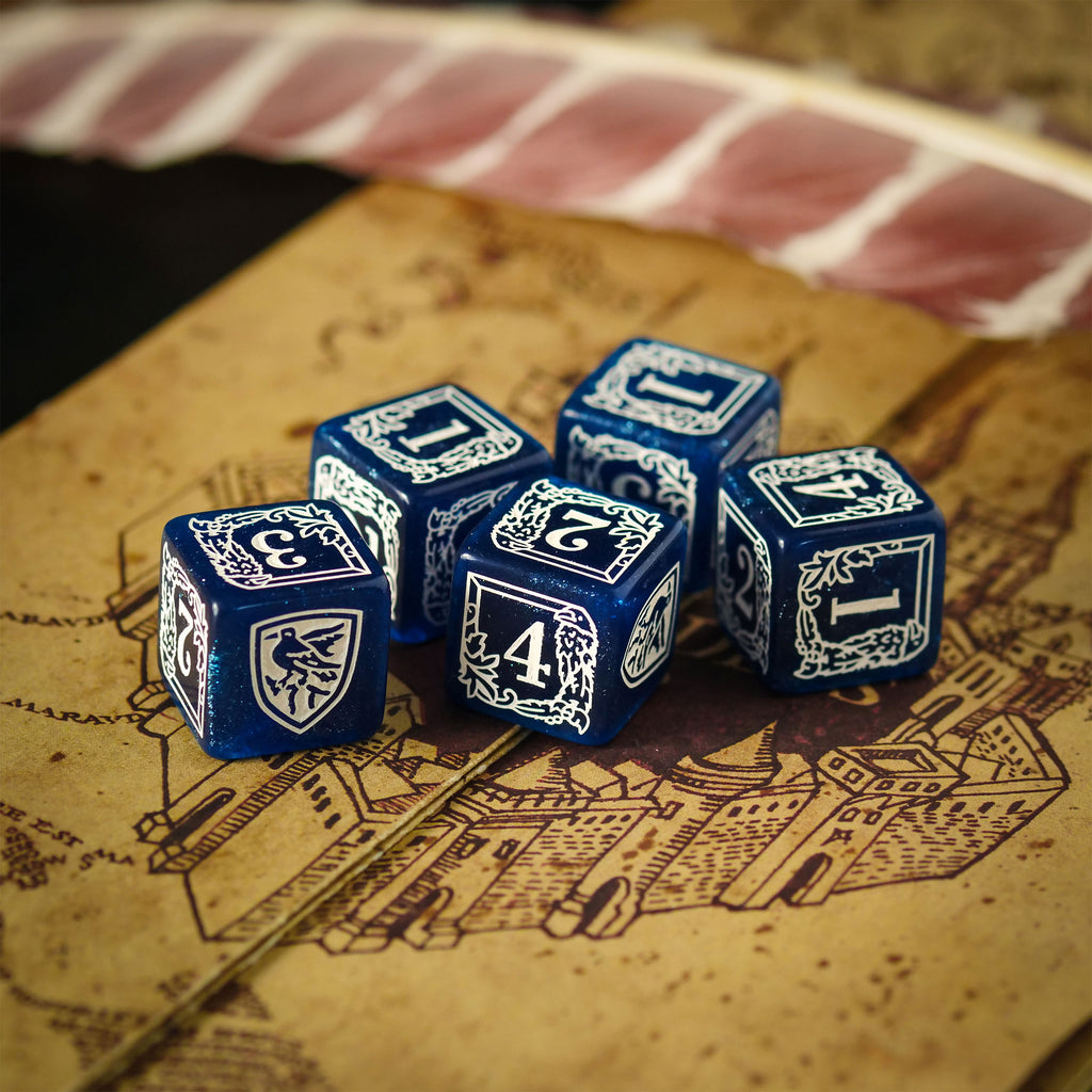 Produktbild Harry Potter - Ravenclaw RPG Würfel Set 5tlg mit Würfelbeutel blau