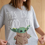 Produktbild Grogu Good Side Oversize T-Shirt weiß - Star Wars The Mandalorian