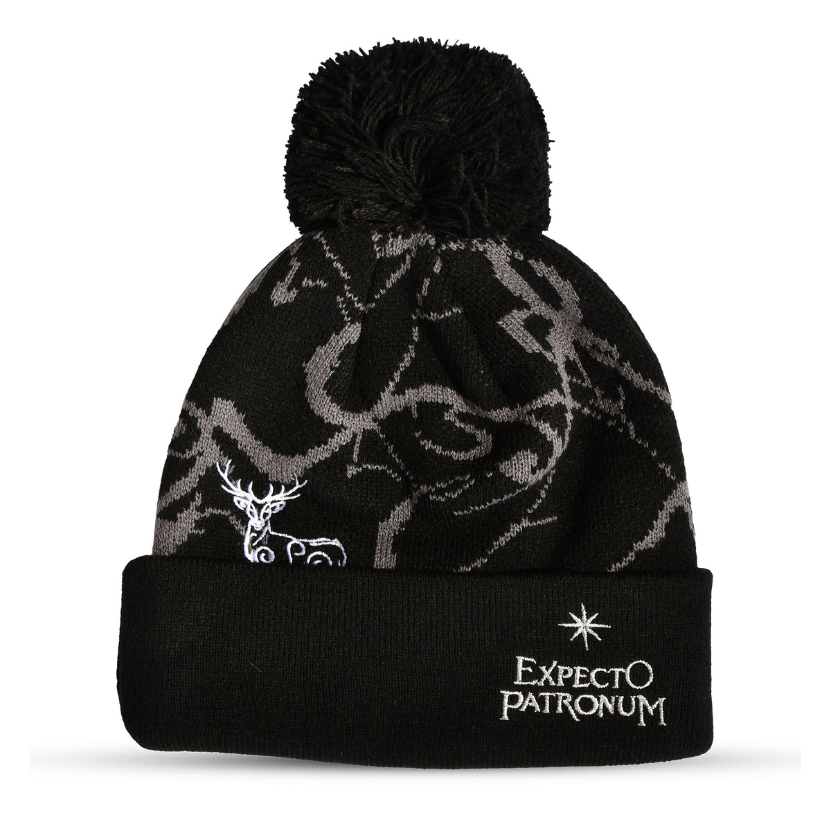 Produktbild Harry Potter - Expecto Patronum Mütze mit Bommel schwarz