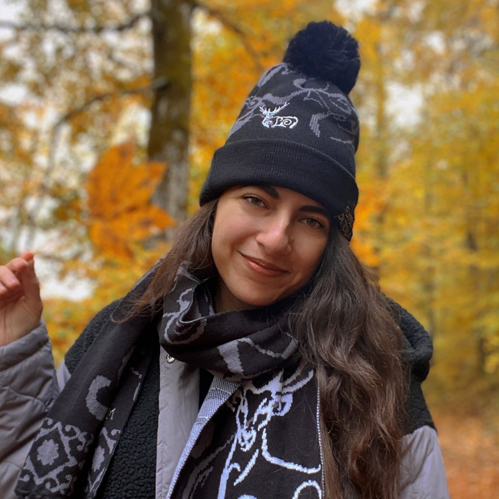 Produktbild Harry Potter - Expecto Patronum Mütze mit Bommel schwarz