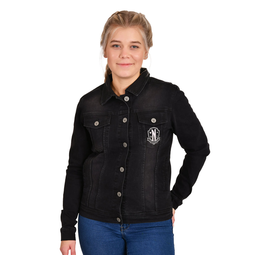 Produktbild Wednesday - Nevermore Academy Jeansjacke schwarz