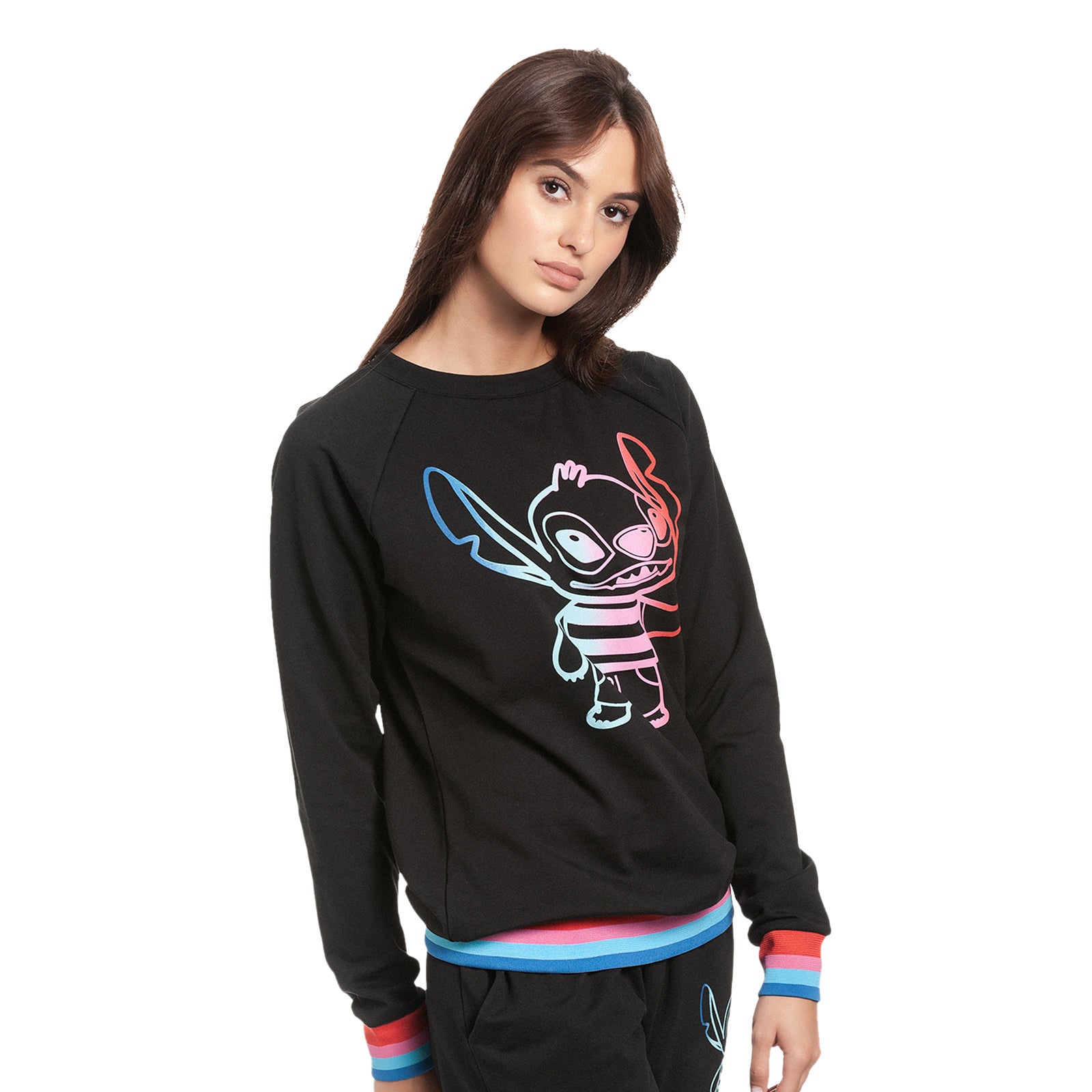 Produktbild Lilo & Stitch - Rainbow Stitch Sweater Damen schwarz