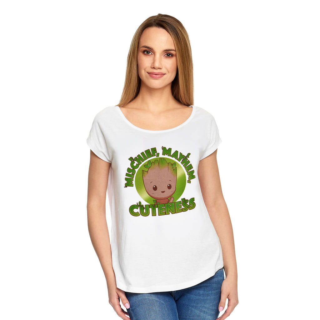 Produktbild Guardians of the Galaxy - Groot Cuteness T-Shirt Damen Loose Fit weiß