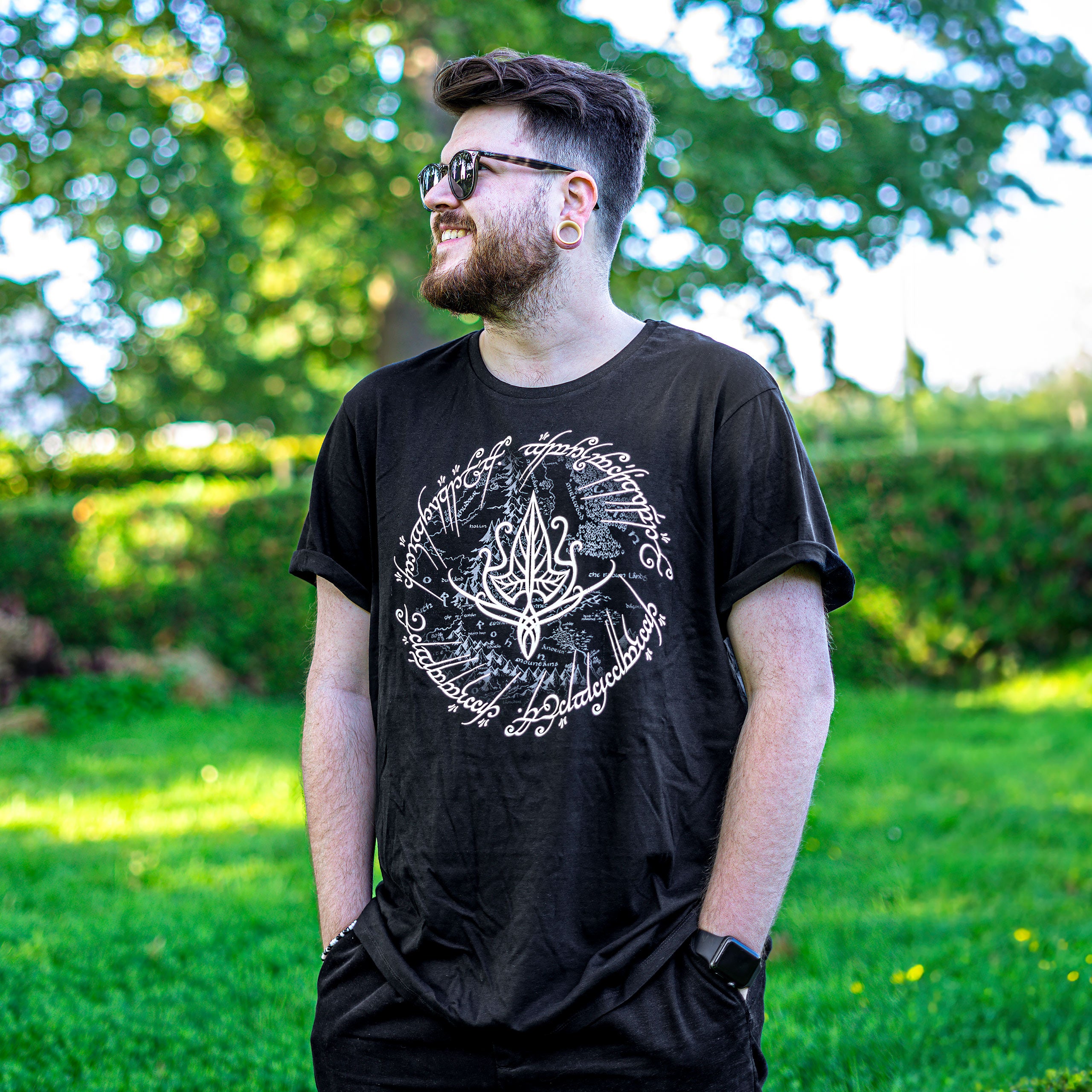 Produktbild Der Herr der Ringe - Elbenblatt T-Shirt schwarz