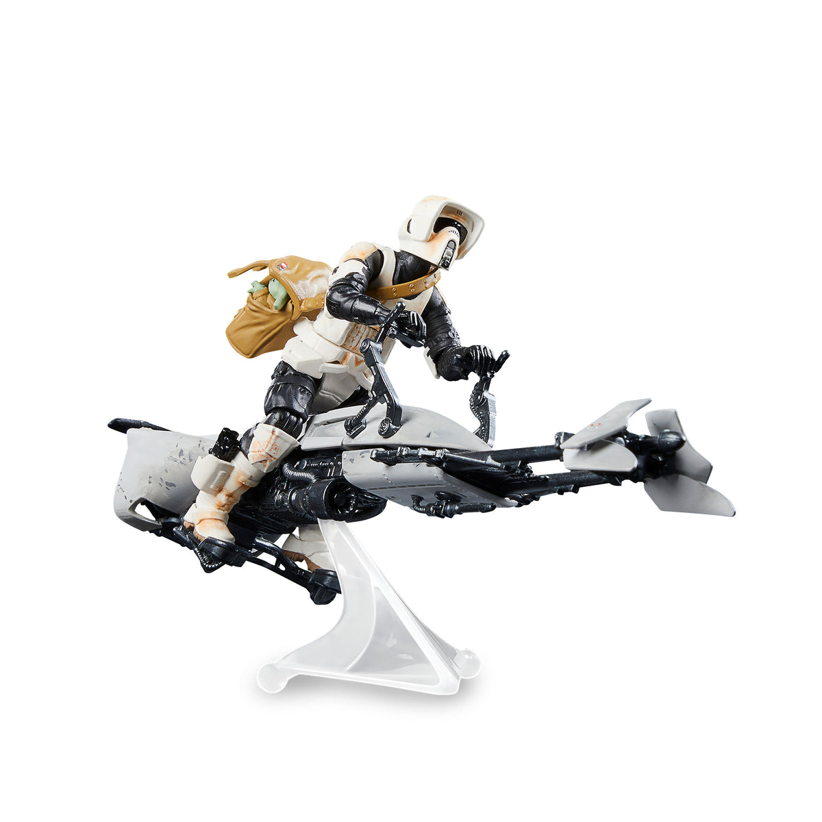 Produktbild Star Wars - Speeder Bike mit Scout Trooper & Grogu Actionfigur