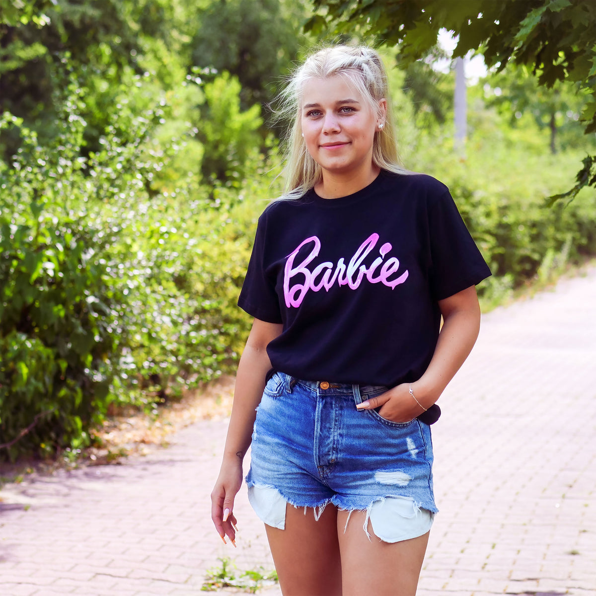 Produktbild Barbie - Melted Logo T-Shirt schwarz