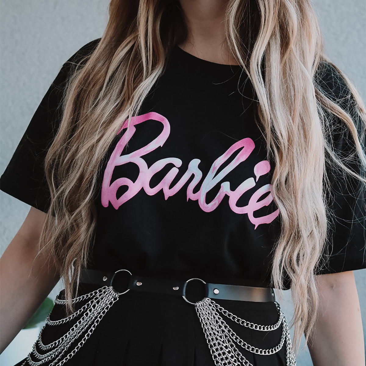 Produktbild Barbie - Melted Logo T-Shirt schwarz