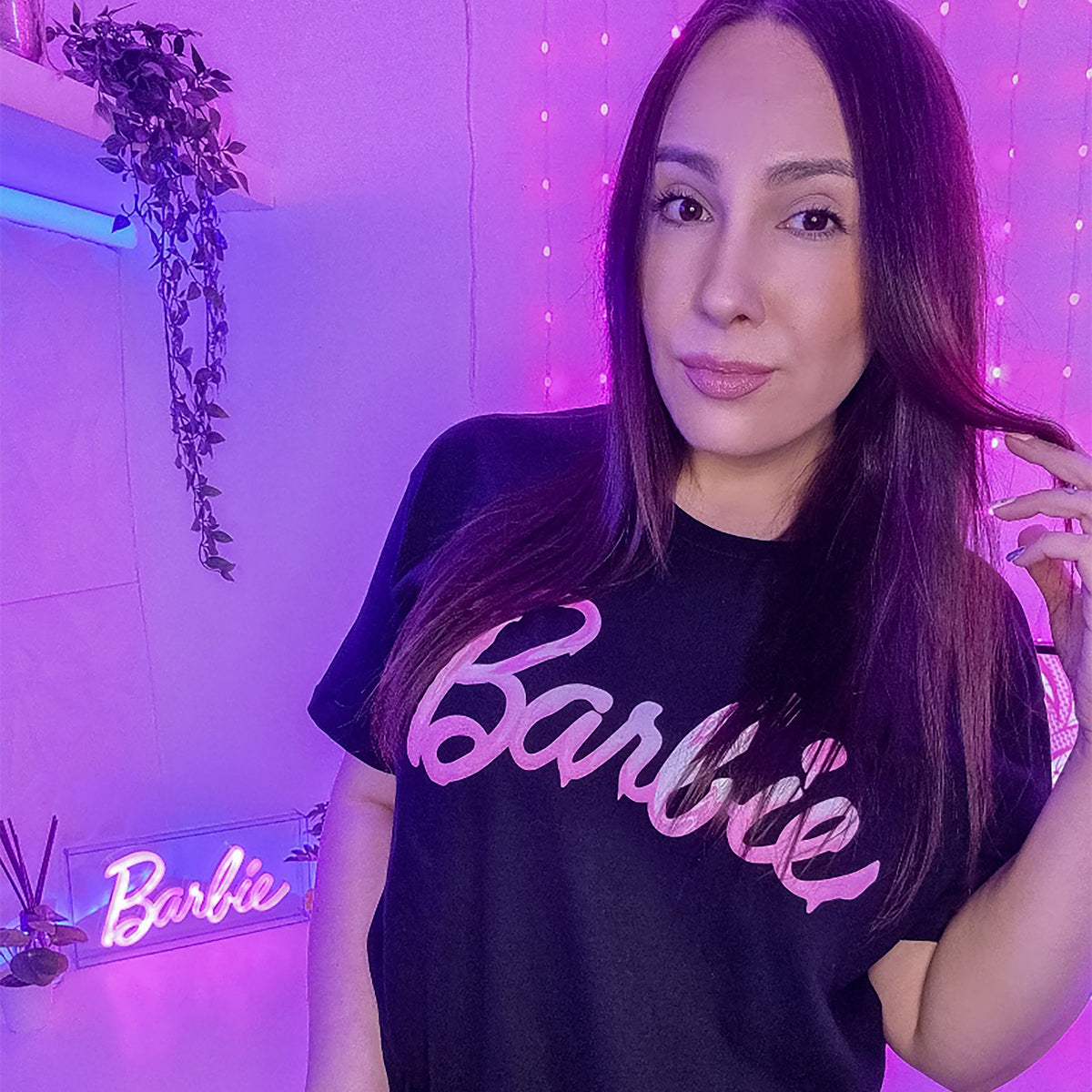 Produktbild Barbie - Melted Logo T-Shirt schwarz