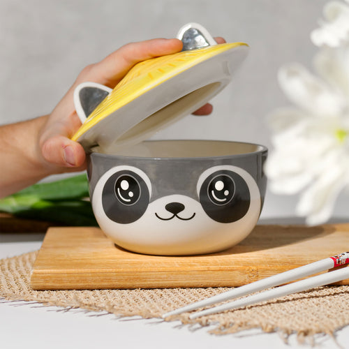 Produktbild Waschbär Kawaii Schale mit Deckel für Anime Fans