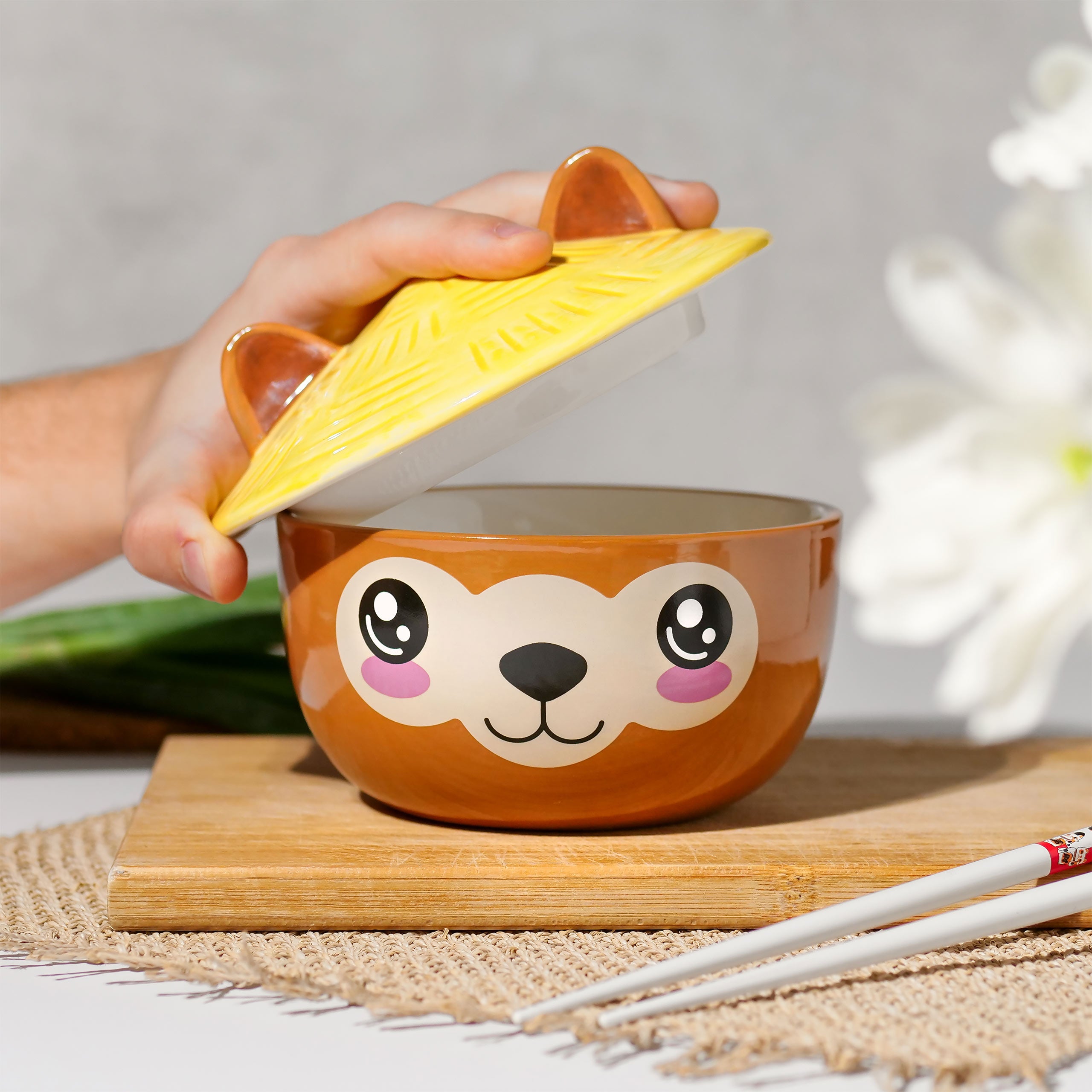 Produktbild Alpaka Kawaii Schale mit Deckel für Anime Fans