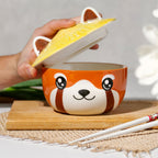 Produktbild Roter Panda Kawaii Schale mit Deckel für Anime Fans