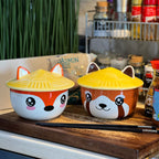 Produktbild Roter Panda Kawaii Schale mit Deckel für Anime Fans