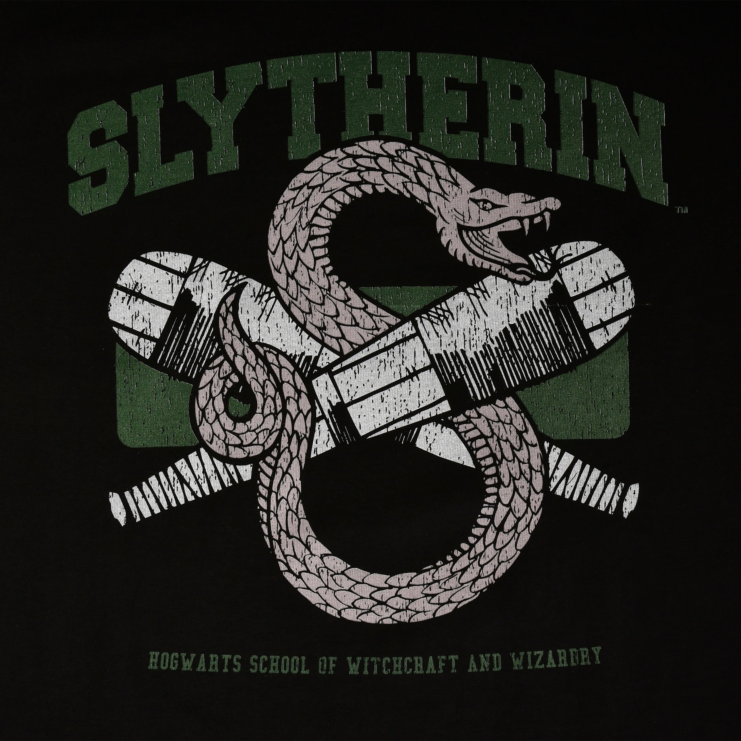 Produktbild Slytherin Quidditch College T-Shirt schwarz - Harry Potter