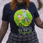 Produktbild Rick and Morty - Portal T-Shirt blau