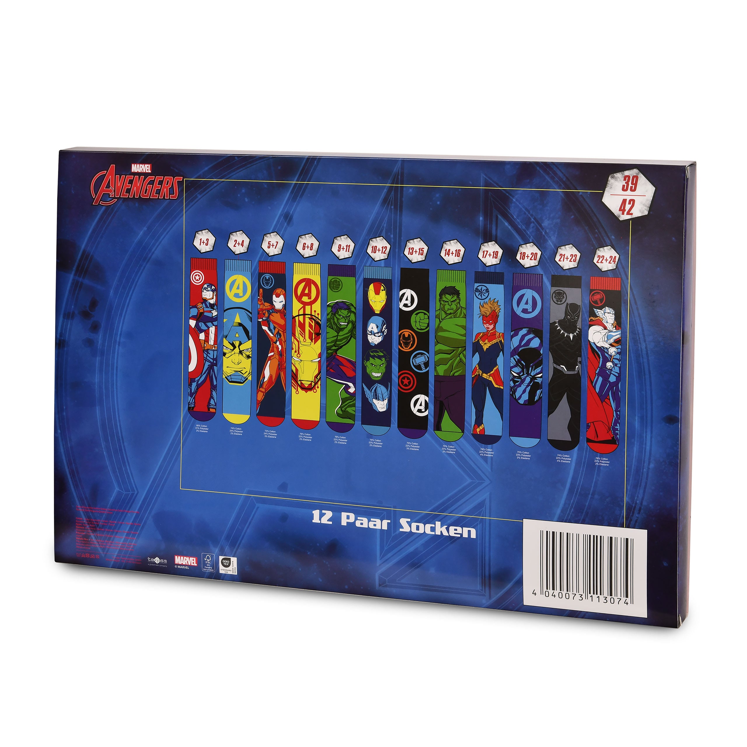 Produktbild Avengers - Socken Adventskalender