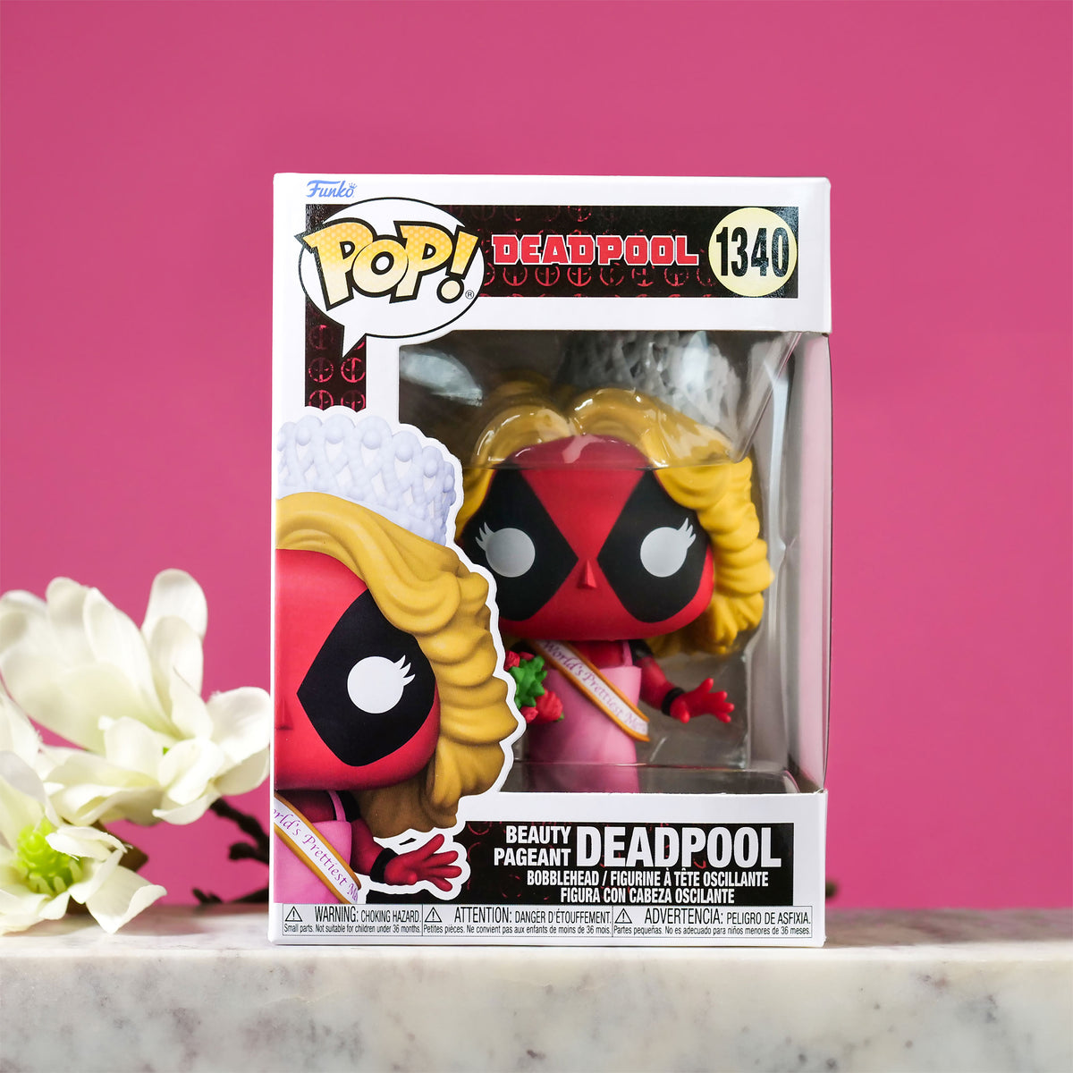 Produktbild Deadpool Beauty Pageant Funko Pop Wackelkopf-Figur