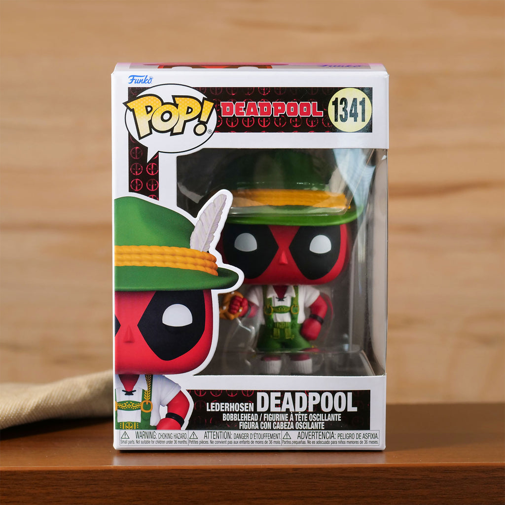 Produktbild Deadpool mit Lederhose Funko Pop Wackelkopf-Figur