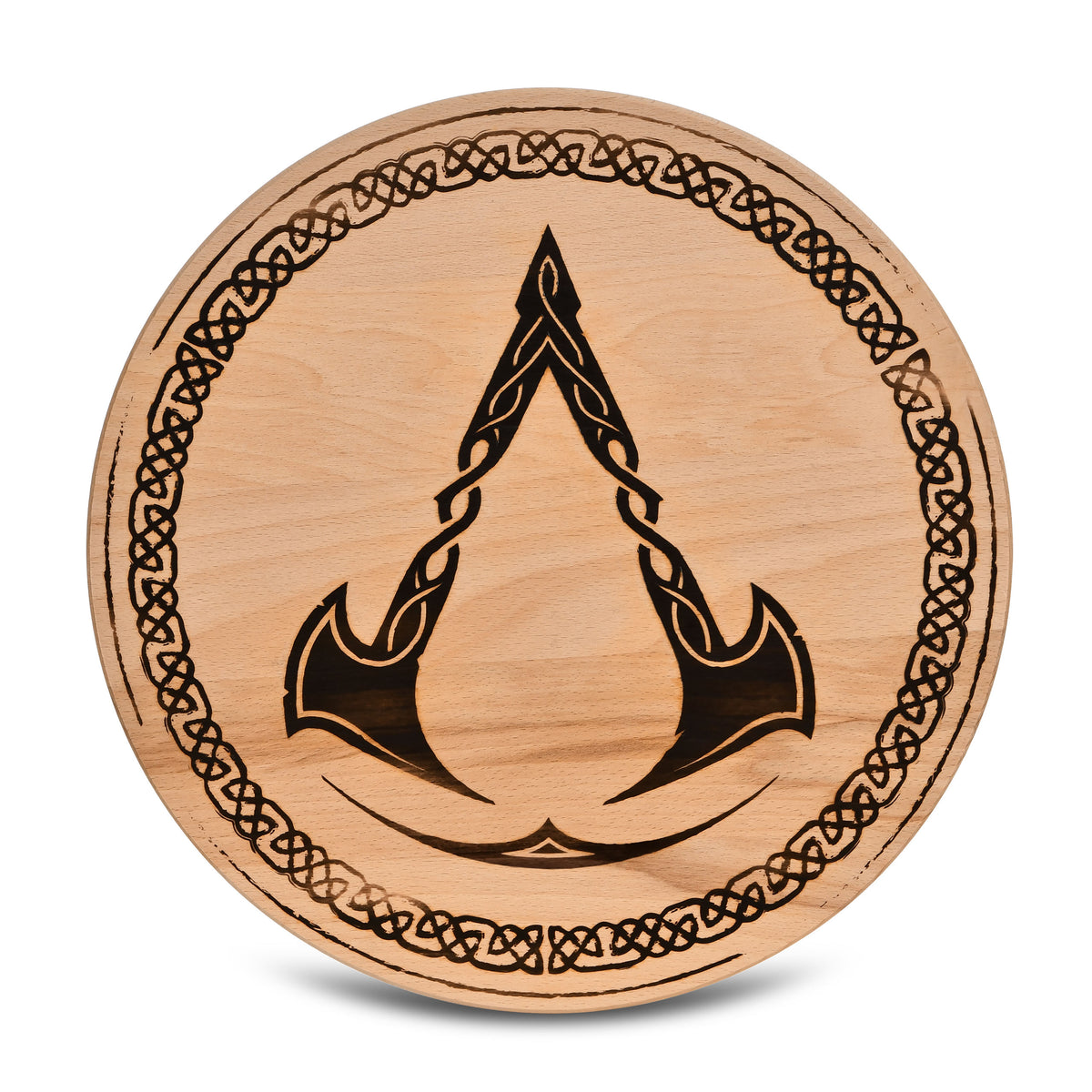Produktbild Assassin's Creed - Valhalla Logo Schneidebrett Buche
