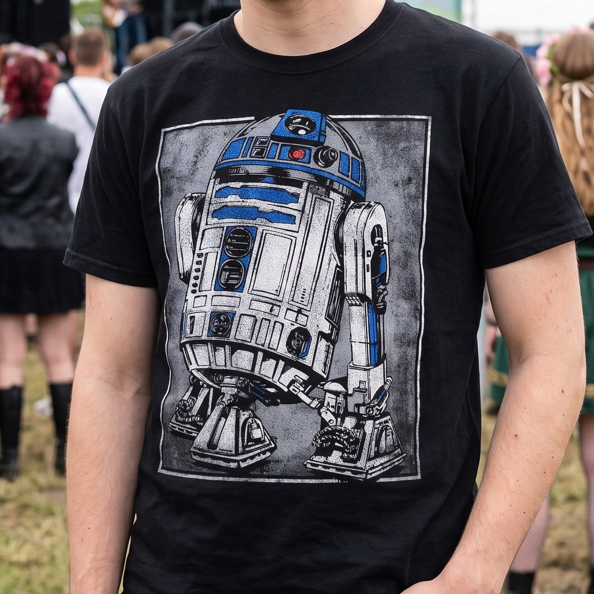 Produktbild Star Wars - R2D2 Portrait T-Shirt schwarz