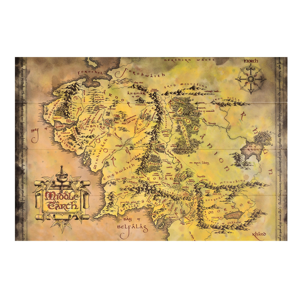 Produktbild Der Herr der Ringe - Mittelerde Karte Wandbild Holz