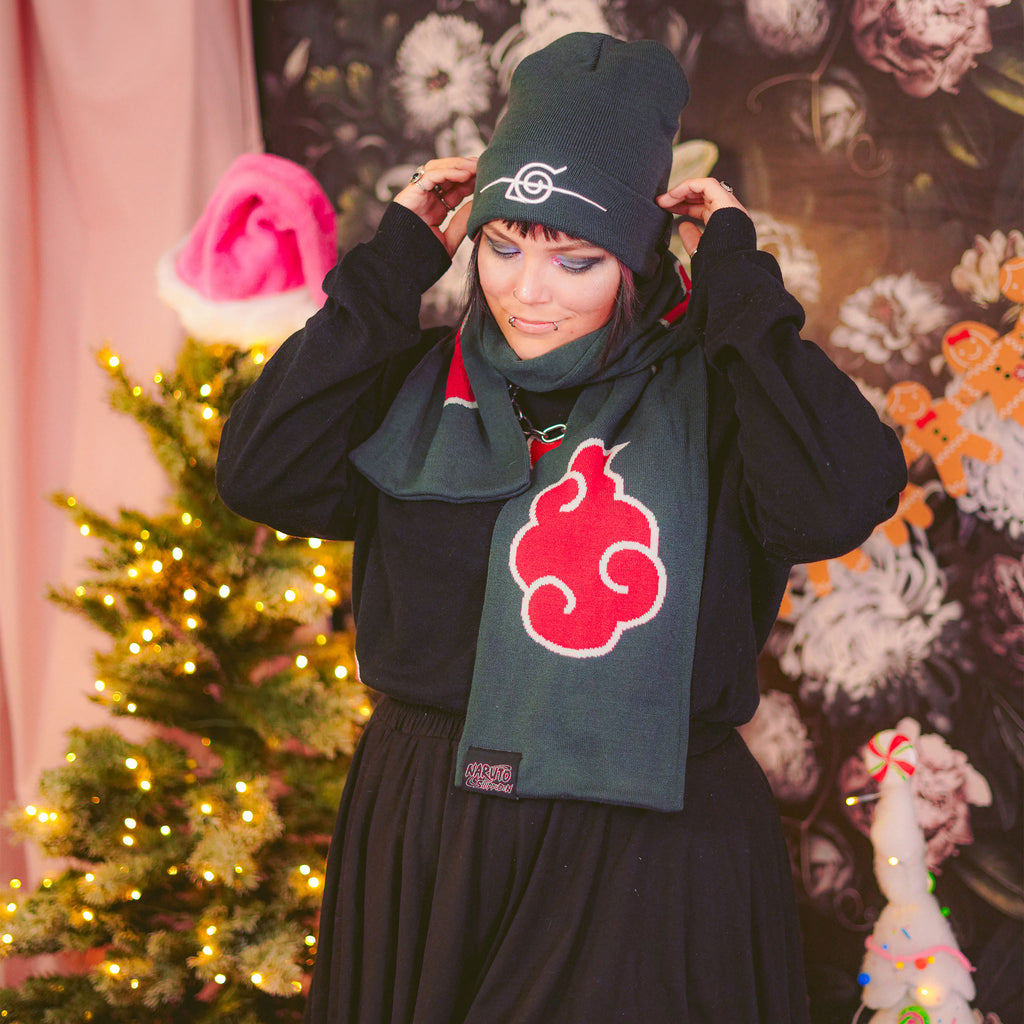 Produktbild Naruto - Akatzuki Mütze und Schal Geschenk Set