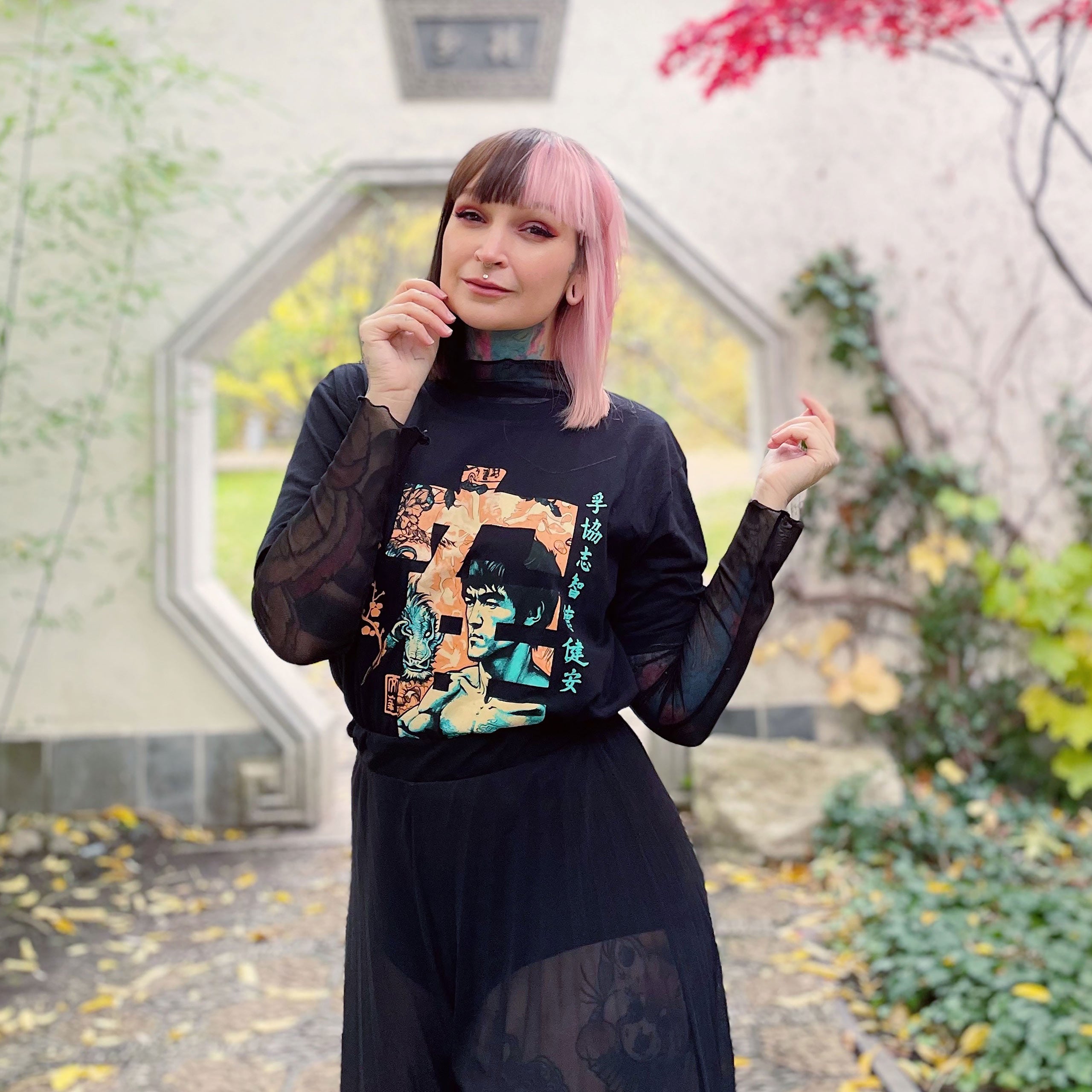 Produktbild Kung Fu Calligraphy T-Shirt für Bruce Lee Fans schwarz