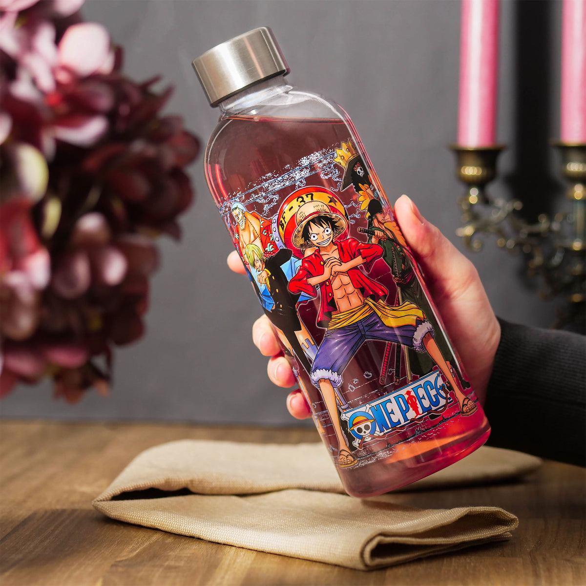 Produktbild One Piece - Luffy mit Crew Trinkflasche