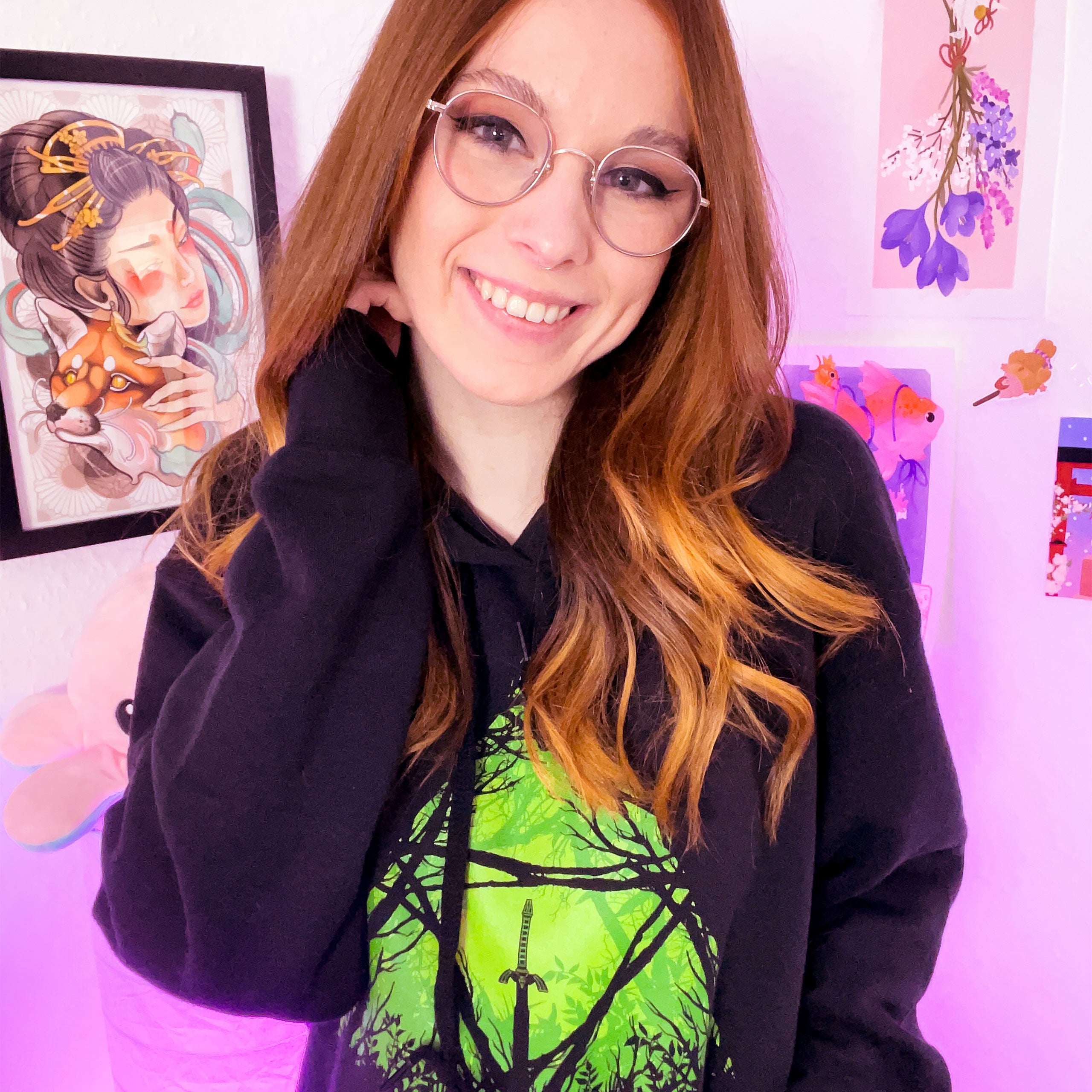 Product image Master Sword in the Forest Hoodie for Zelda Fans Black