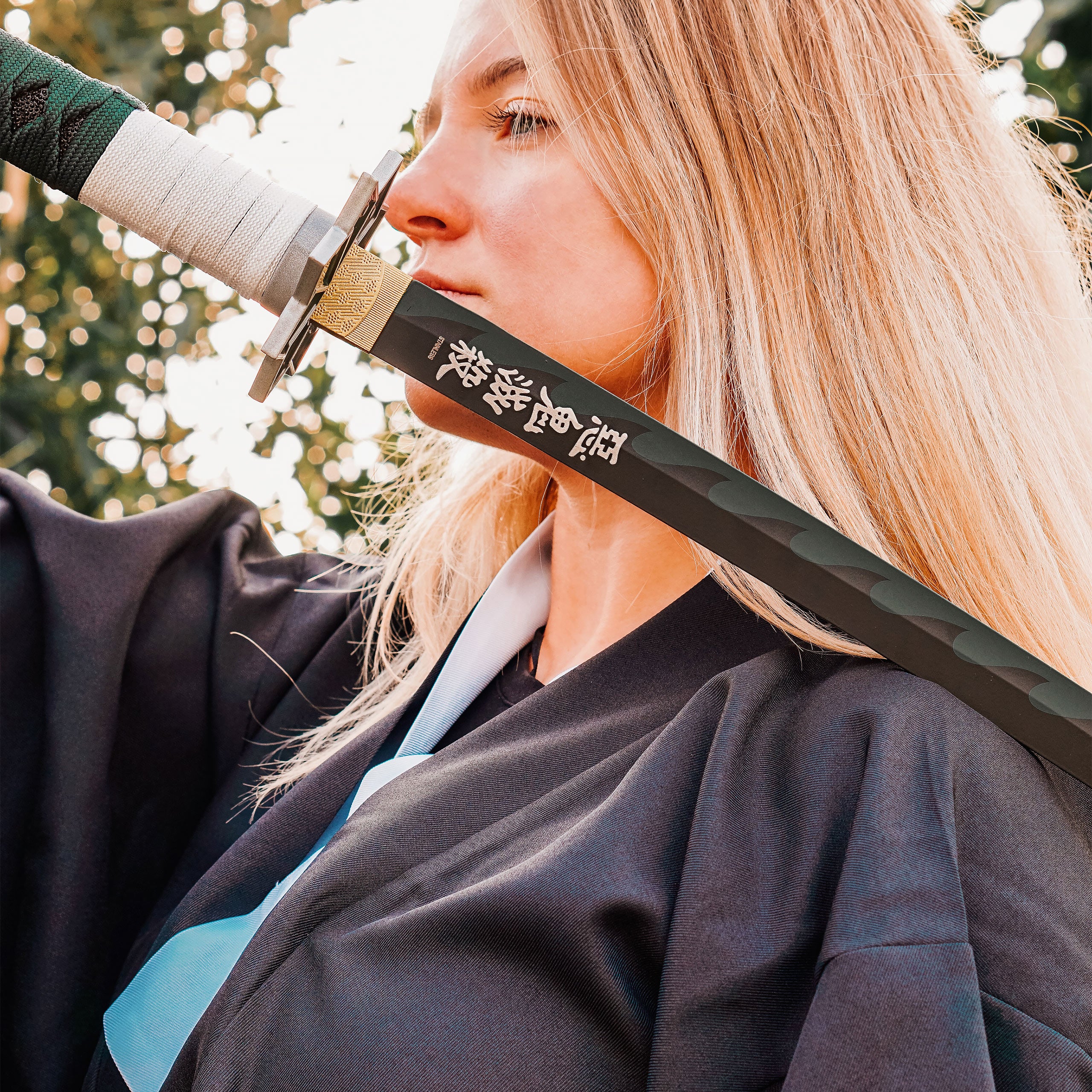 Produktbild Sanemi Katana Replik mit Saya für Demon Slayer Fans