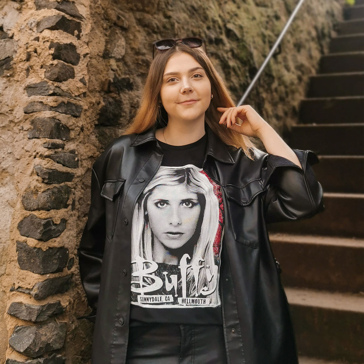 Produktbild Vampirjägerin T-Shirt für Buffy Fans schwarz